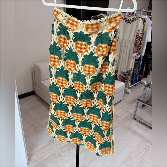 Farm Rio: Sand Pineapple Crochet Skirt - Picture 4 of 10